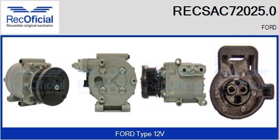 RECOFICIAL RECSAC72025.0 - Компресор, климатизация vvparts.bg