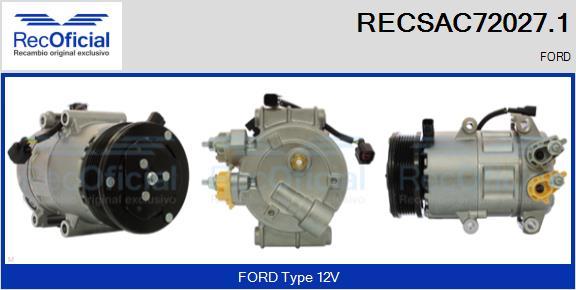 RECOFICIAL RECSAC72027.1 - Компресор, климатизация vvparts.bg