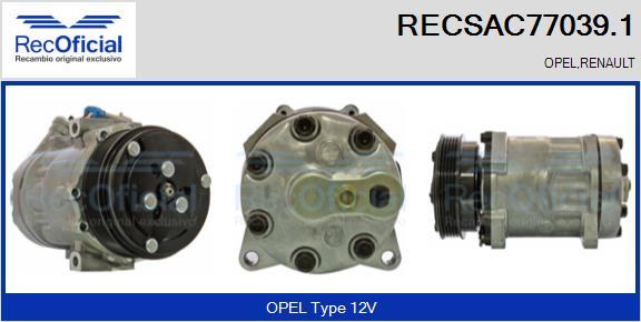 RECOFICIAL RECSAC77039.1 - Компресор, климатизация vvparts.bg