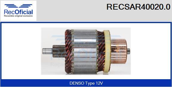 RECOFICIAL RECSAR40020.0 - Ротор, стартер vvparts.bg