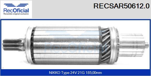 RECOFICIAL RECSAR50612.0 - Ротор, стартер vvparts.bg