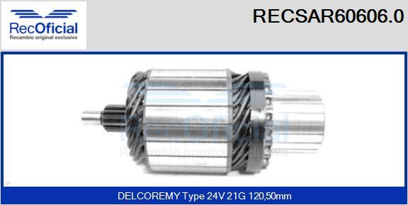 RECOFICIAL RECSAR60606.0 - Ротор, стартер vvparts.bg