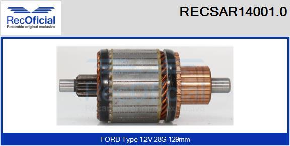 RECOFICIAL RECSAR14001.0 - Ротор, стартер vvparts.bg