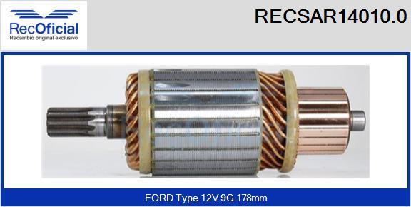RECOFICIAL RECSAR14010.0 - Ротор, стартер vvparts.bg