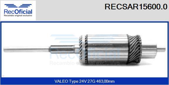 RECOFICIAL RECSAR15600.0 - Ротор, стартер vvparts.bg
