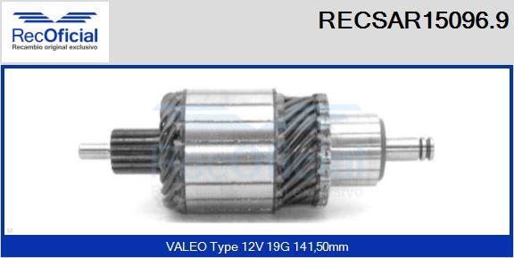 RECOFICIAL RECSAR15096.9 - Ротор, стартер vvparts.bg