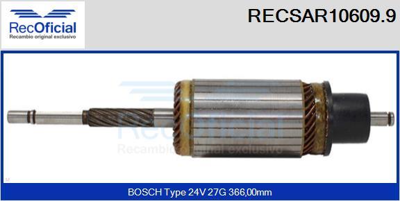 RECOFICIAL RECSAR10609.9 - Ротор, стартер vvparts.bg