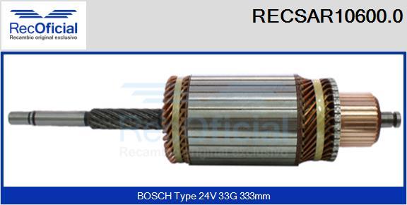 RECOFICIAL RECSAR10600.0 - Ротор, стартер vvparts.bg