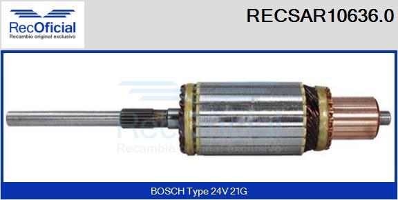 RECOFICIAL RECSAR10636.0 - Ротор, стартер vvparts.bg