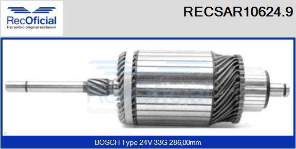 RECOFICIAL RECSAR10624.9 - Ротор, стартер vvparts.bg