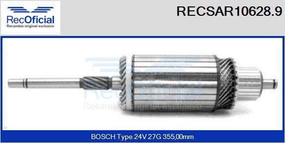 RECOFICIAL RECSAR10628.9 - Ротор, стартер vvparts.bg