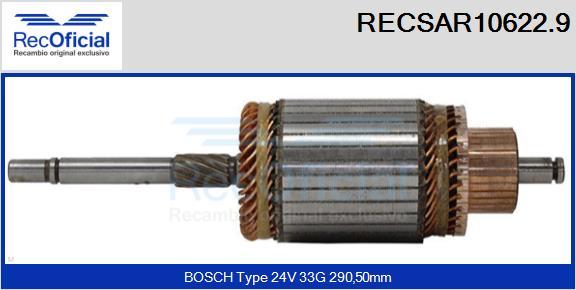 RECOFICIAL RECSAR10622.9 - Ротор, стартер vvparts.bg