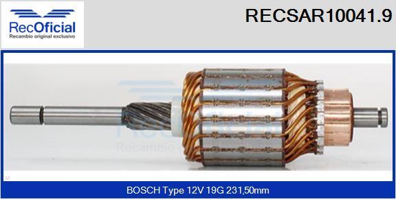 RECOFICIAL RECSAR10041.9 - Ротор, стартер vvparts.bg