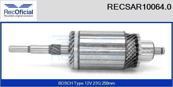 RECOFICIAL RECSAR10064.0 - Ротор, стартер vvparts.bg