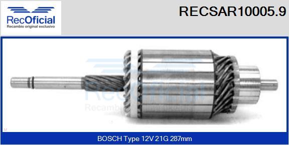 RECOFICIAL RECSAR10005.9 - Ротор, стартер vvparts.bg