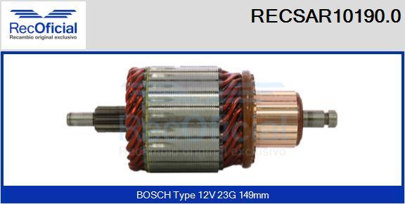 RECOFICIAL RECSAR10190.0 - Ротор, стартер vvparts.bg