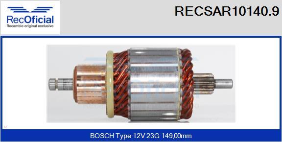 RECOFICIAL RECSAR10140.9 - Ротор, стартер vvparts.bg