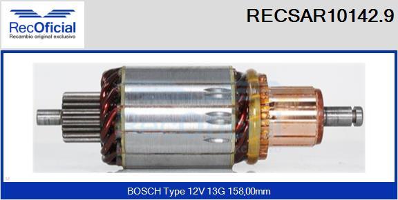 RECOFICIAL RECSAR10142.9 - Ротор, стартер vvparts.bg