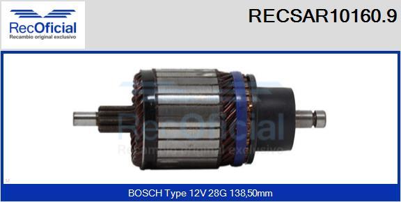 RECOFICIAL RECSAR10160.9 - Ротор, стартер vvparts.bg