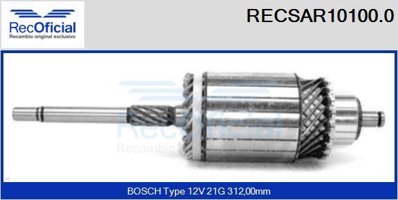 RECOFICIAL RECSAR10100.0 - Ротор, стартер vvparts.bg