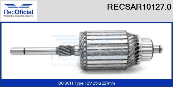 RECOFICIAL RECSAR10127.0 - Ротор, стартер vvparts.bg