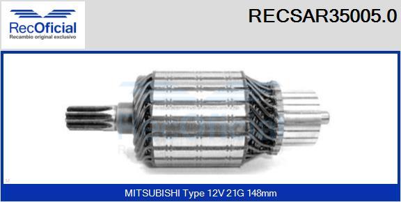 RECOFICIAL RECSAR35005.0 - Ротор, стартер vvparts.bg