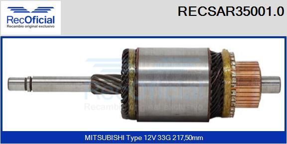 RECOFICIAL RECSAR35001.0 - Ротор, стартер vvparts.bg