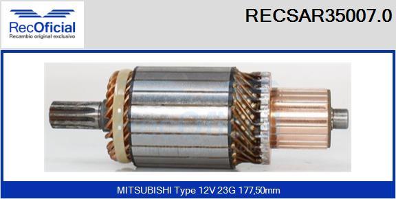 RECOFICIAL RECSAR35007.0 - Ротор, стартер vvparts.bg