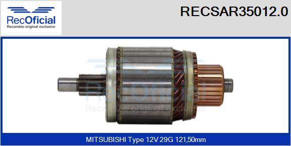 RECOFICIAL RECSAR35012.0 - Ротор, стартер vvparts.bg