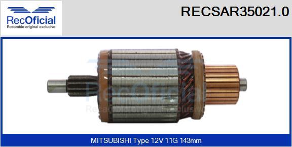 RECOFICIAL RECSAR35021.0 - Ротор, стартер vvparts.bg