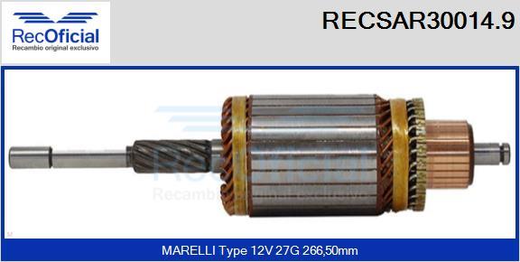 RECOFICIAL RECSAR30014.9 - Ротор, стартер vvparts.bg