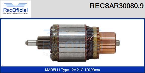 RECOFICIAL RECSAR30080.9 - Ротор, стартер vvparts.bg