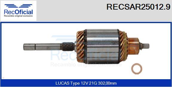 RECOFICIAL RECSAR25012.9 - Ротор, стартер vvparts.bg