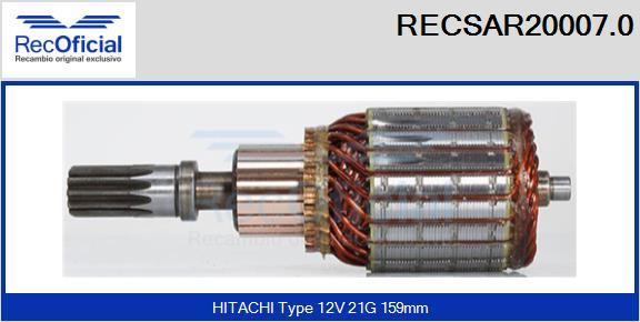 RECOFICIAL RECSAR20007.0 - Ротор, стартер vvparts.bg