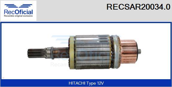 RECOFICIAL RECSAR20034.0 - Ротор, стартер vvparts.bg