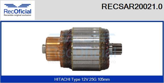 RECOFICIAL RECSAR20021.0 - Ротор, стартер vvparts.bg