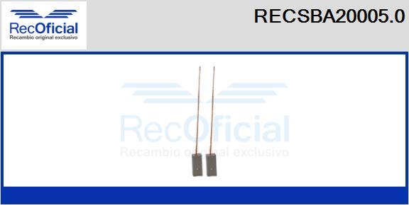 RECOFICIAL RECSBA20005.0 - Въглеродна четка, генератор vvparts.bg