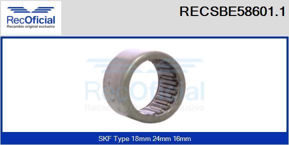 RECOFICIAL RECSBE58601.1 - Лагер vvparts.bg