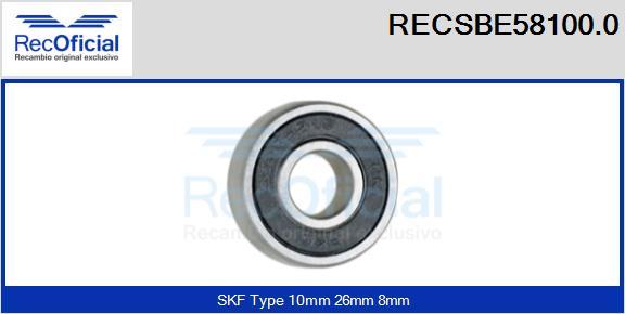 RECOFICIAL RECSBE58100.0 - Лагер vvparts.bg