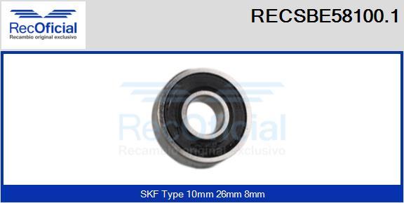 RECOFICIAL RECSBE58100.1 - Лагер vvparts.bg