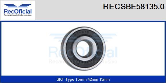 RECOFICIAL RECSBE58135.0 - Лагер vvparts.bg