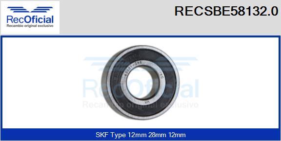 RECOFICIAL RECSBE58132.0 - Лагер vvparts.bg