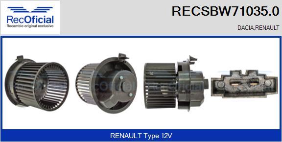 RECOFICIAL RECSBW71035.0 - Вентилатор вътрешно пространство vvparts.bg