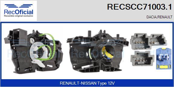 RECOFICIAL RECSCC71003.1 - Лентов кабел, Airbag vvparts.bg