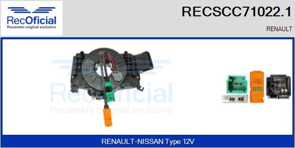 RECOFICIAL RECSCC71022.1 - Лентов кабел, Airbag vvparts.bg