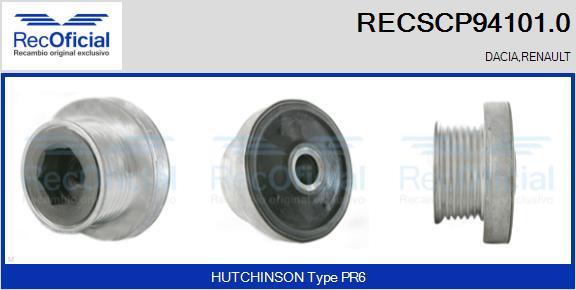 RECOFICIAL RECSCP94101.0 - Ремъчна шайба, генератор vvparts.bg