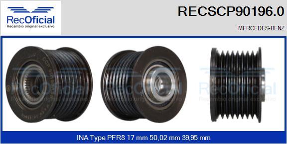 RECOFICIAL RECSCP90196.0 - Ремъчна шайба, генератор vvparts.bg