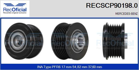 RECOFICIAL RECSCP90198.0 - Ремъчна шайба, генератор vvparts.bg