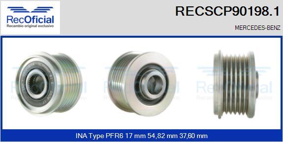 RECOFICIAL RECSCP90198.1 - Ремъчна шайба, генератор vvparts.bg