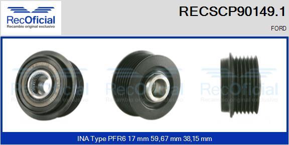 RECOFICIAL RECSCP90149.1 - Ремъчна шайба, генератор vvparts.bg